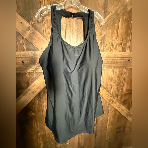 Junonia Black Tankini Racer Back Swim Top Plus Size 4X - Picture 1 of 4
